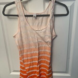 Striped Sleeveless tank top in Peach and Orange